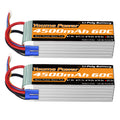 Youme 6S Lipo Battery,22.2V 4500mAh Lipo Battery 60C Soft Case for X Class Drone Racing 70MM 80MM 90MM EDF RC Quadcopter Airplane Helicopter Car Truck Boat Hobby (2 Packs)