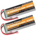 2Packs 11.1V Lipo Battery, 3S Lipo Battery 3300mAh XT60 Connector Soft Case Compatible with Axial E-flite RC Airplane Helicopter Quadcopter Car Truck Vehicle Boat Models