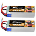 Nihewo 6S Lipo Battery,2Packs 22.2V 10000mAh RC Battery Soft Case 100C Compatible with RC Car Truck Tank Plane Drone Boat Models