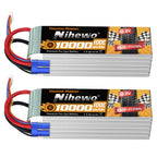 Nihewo 6S Lipo Battery,2Packs 22.2V 10000mAh RC Battery Soft Case 100C Compatible with RC Car Truck Tank Plane Drone Boat Models