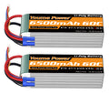 Youme 2Packs 6S Lipo Battery 22.2V 6500mAh 60C EC5 Plug, Soft Case High Voltage RC LiPo Battery for Arrma 1/7 1/8 RC Car Truck Vehicle Airplane Quadcopter Helicopter Model