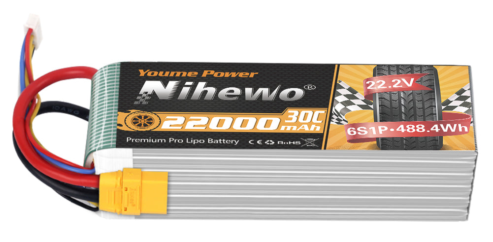 Nihewo 6S LiPo Battery 22.2V 22000mAh 30C Compatible with OnyxStar/Gryphon Dynamics Professional Aerial Drones, Agricultural Drones, and eVTOLs