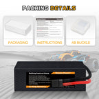Youme 4S Lipo Battery 14.8V 6200mAh 50C  High Discharge Hardcase RC Battery for 1/7 1/8 RC Crawler Monster Off-Road Car Truck Buggy Truggy Boat(2Packs)