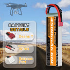 2S LiPo Battery, 7.4V RC Lipo Batteries 4500mAh 60C Soft Case with Dean-Style T Connector for 1/8 and 1/10 RC Vehicles Car Buggy Truggy Airplane Drone FPV(2 Packs)