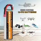 2S LiPo Battery, 7.4V RC Lipo Batteries 4500mAh 60C Soft Case with Dean-Style T Connector for 1/8 and 1/10 RC Vehicles Car Buggy Truggy Airplane Drone FPV(2 Packs)