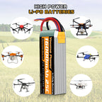 6S Lipo Battery Pack, 22.2V RC Battery 16000mAh for Large Aircraft Photography Drone FreeFly, OnyxStar, Gryphon x8, E1200, UAV, Multi-rotor, Align plant protection machinery,RC Boat