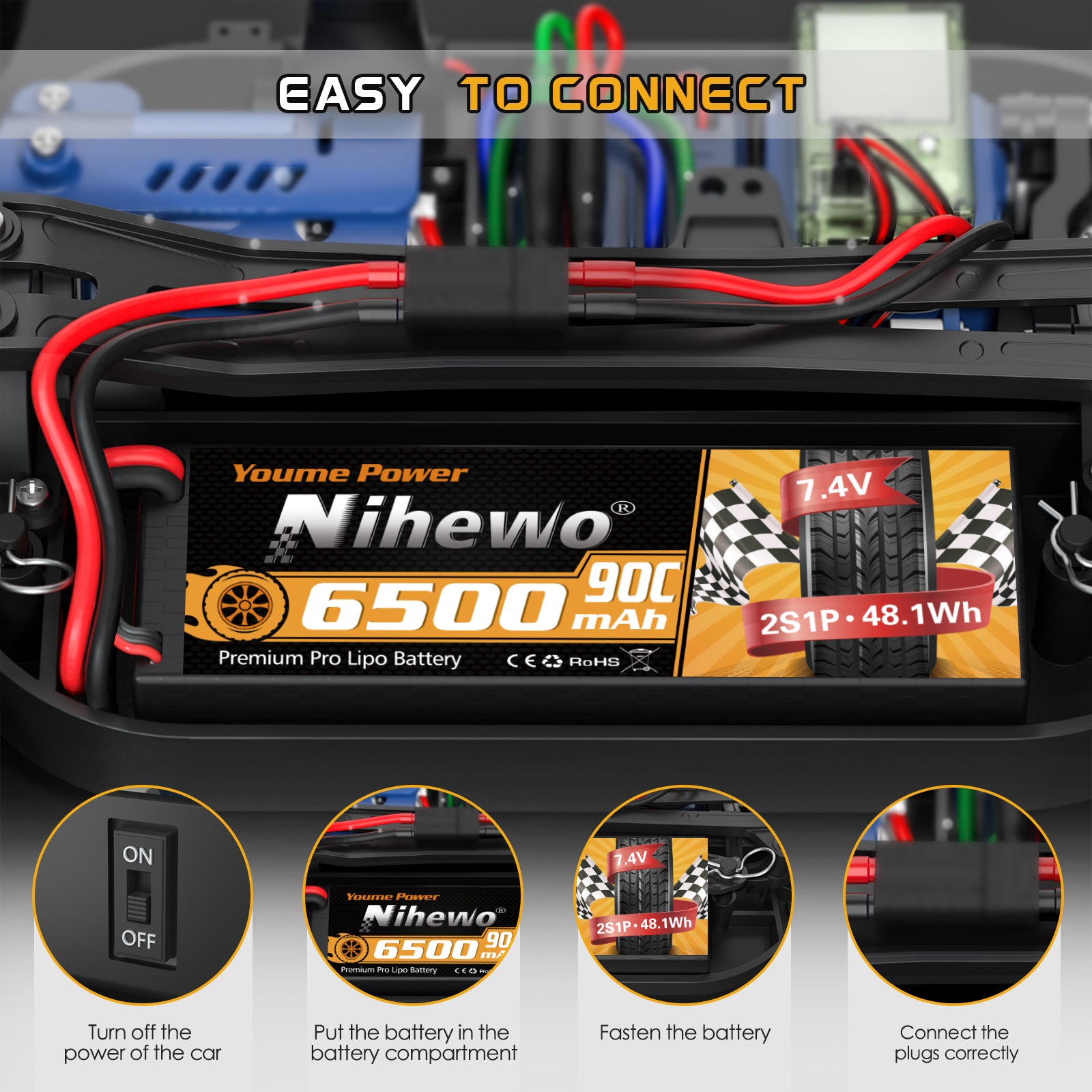 2Packs 11.1V Lipo Battery, 3S Lipo Battery 3300mAh XT60 Connector Soft Case Compatible with Axial E-flite RC Airplane Helicopter Quadcopter Car Truck Vehicle Boat Models
